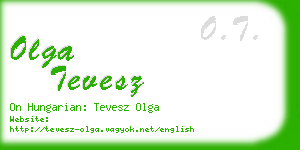 olga tevesz business card